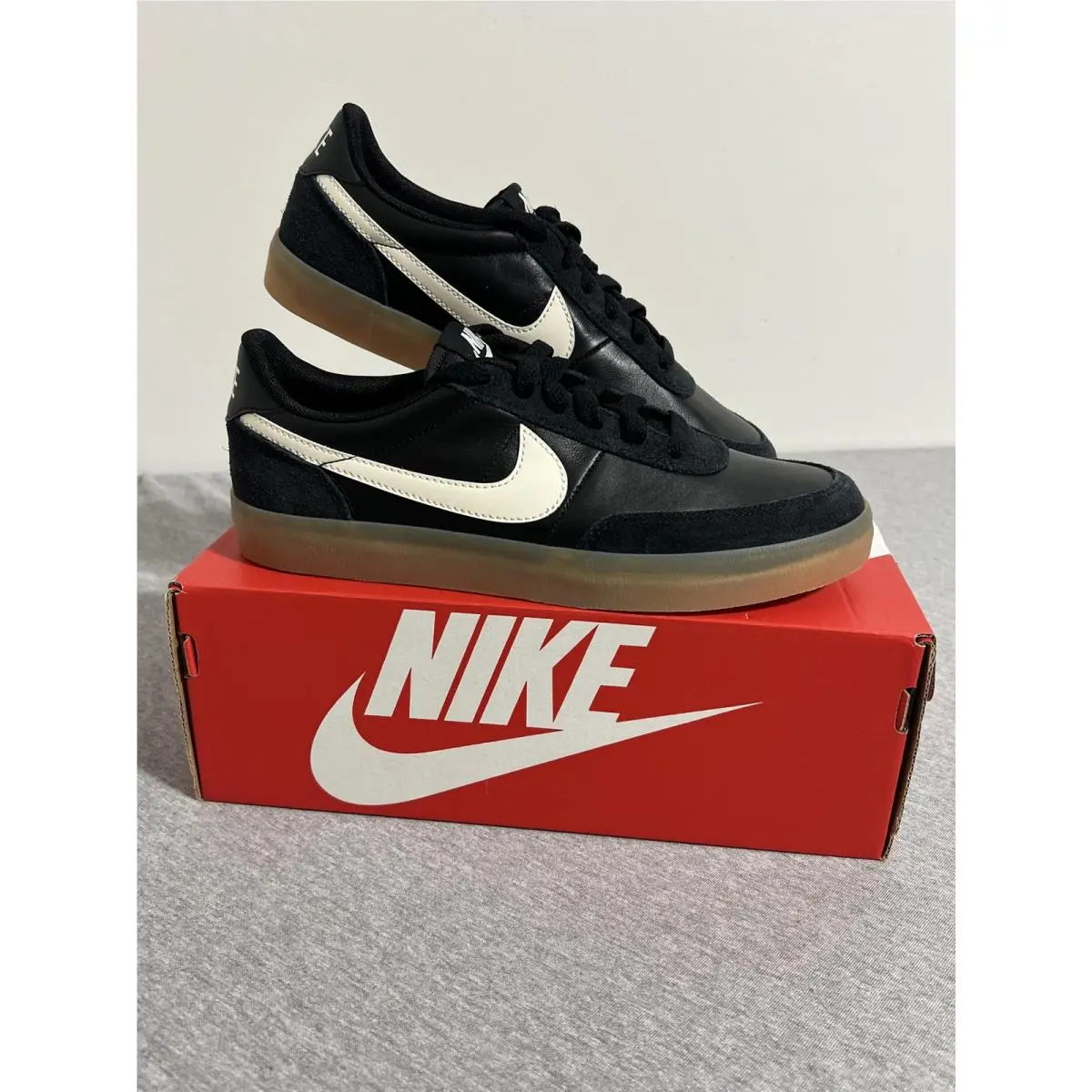 Nike Killshot 2 GS Shoes Youth Size 7Y Black Sail Gum Yellow Sneakers IF0500-001