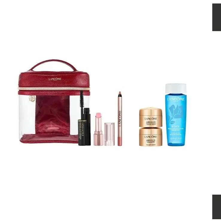 Lancome Absolue Longevity Eye Cream Gloss Bi-facil Lip Liner Mascara Bag by Lancôme