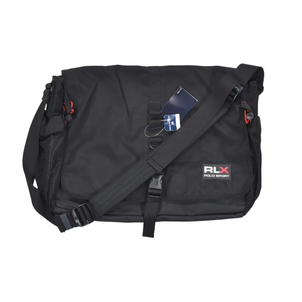 Vintage Ralph Lauren Rlx Polo Sport Black Nylon Messenger Crossbody Bag