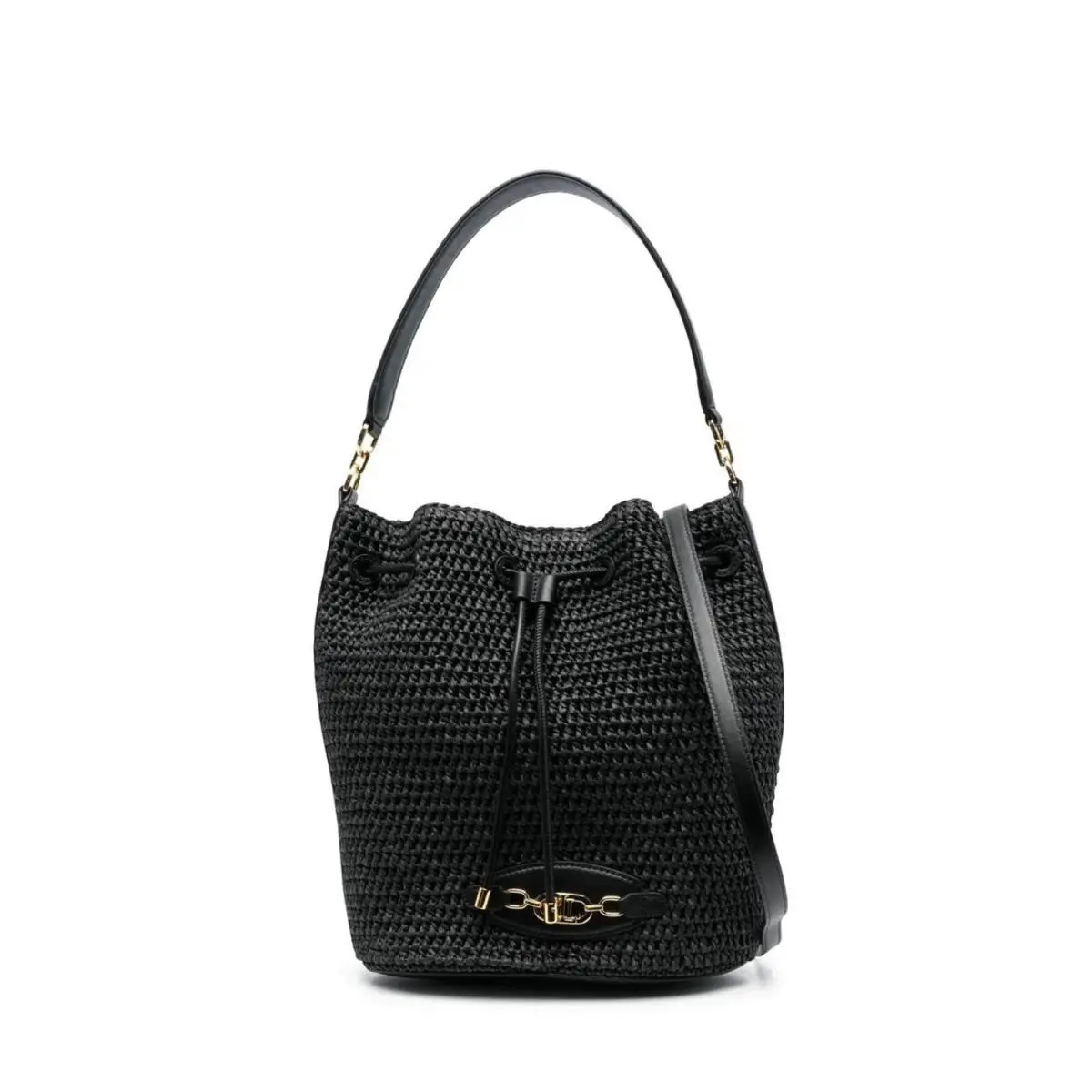 Lauren  Andie 25 Drawstring Large Mesh Wicker with Gold Hardware by Ralph Lauren