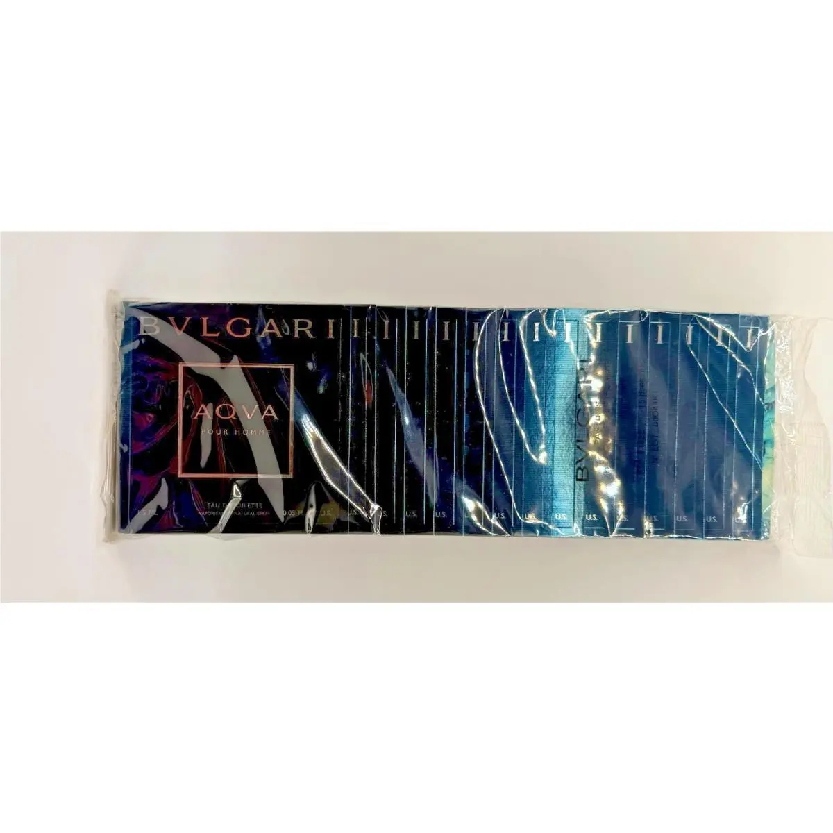 Aqva Pour Homme Edt 0.05 fl oz Each Natural Spray For Men 15 Vials by Bvlgari