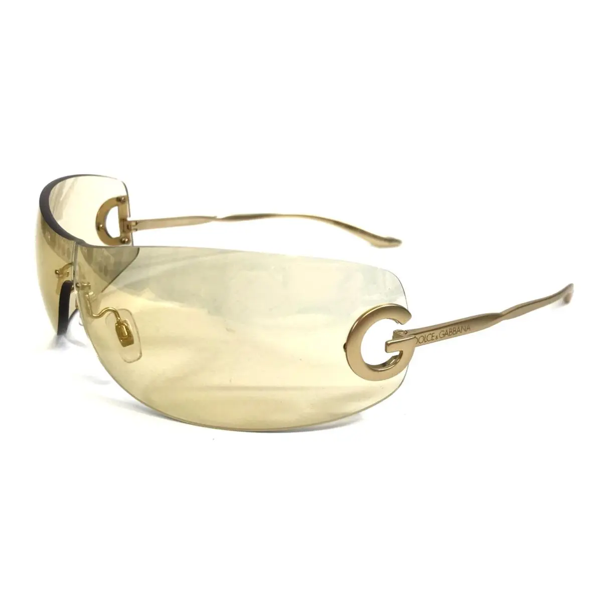 Dolce Gabbana Sunglasses DG2308 1224/6E Matte Gold with Brown Gold Mirror Lens