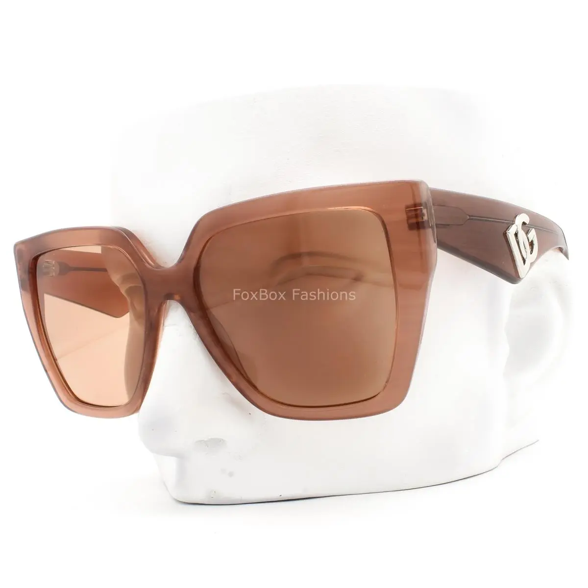 Dolce Gabbana Sunglasses Caramel Blush Brown Fleur DG4438 3411/3 with Case