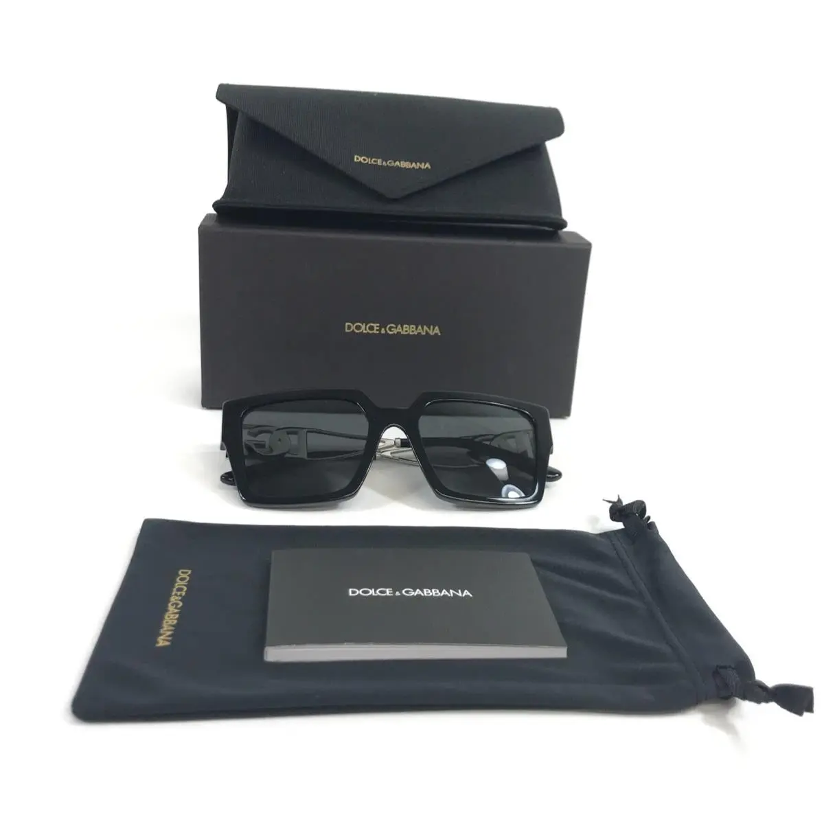 Dolce Gabbana Sunglasses DG4446-B 501/87 Black Butterfly with Dark Grey Lenses