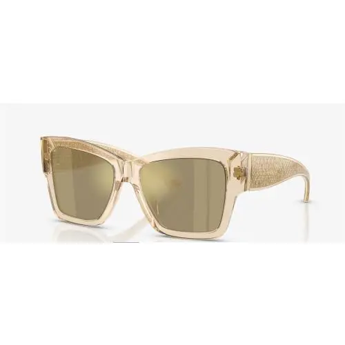 Dolce Gabbana Sunglasses Crystal Camel Light Brown Gold DG 4493 3432/03 W/case by Dolce & Gabbana