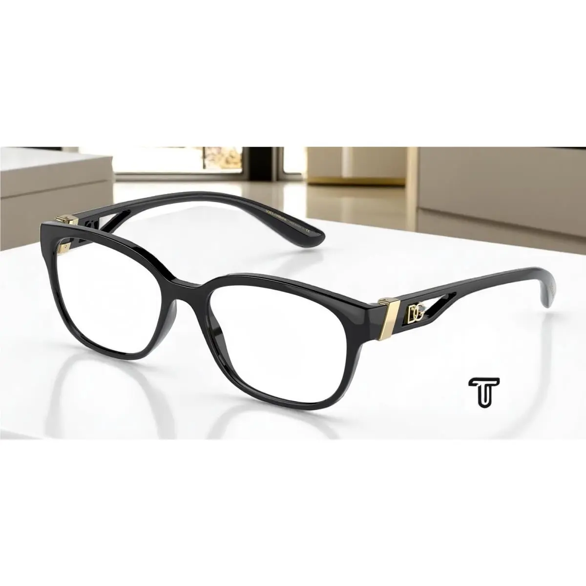 Dolce Gabbana DG5066 501 Square Black Demo Lens 54 mm Women`s Eyeglasses
