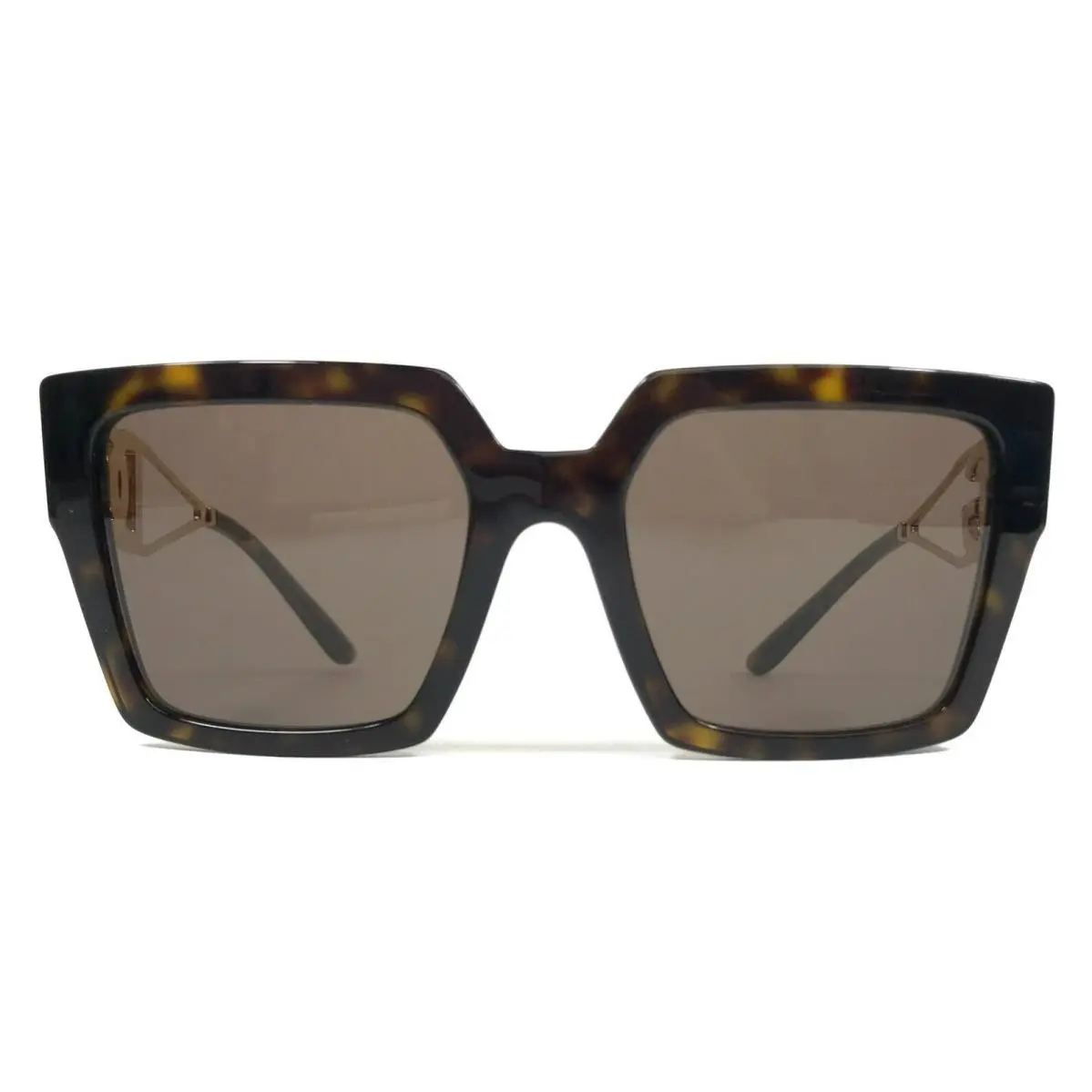 Dolce Gabbana Sunglasses DG4446-B 502/73 Tortoise Gold Asian Fit Brown Lenses
