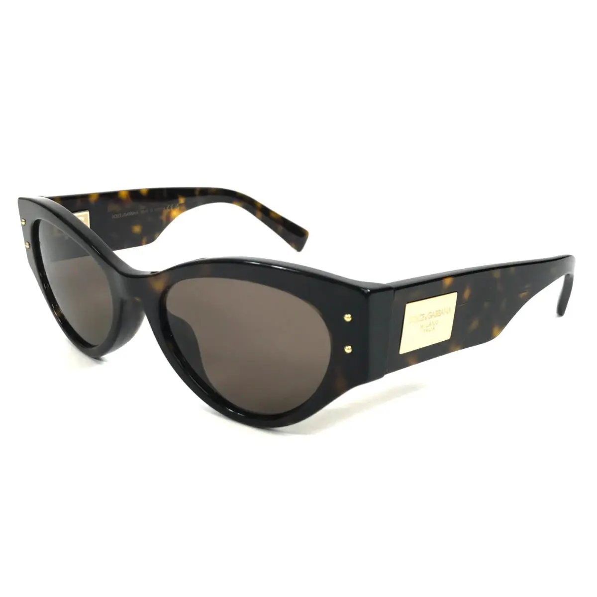 Dolce Gabbana Sunglasses DG4480-F 502/73 Havana Asian Fit w/ Dark Brown Lenses