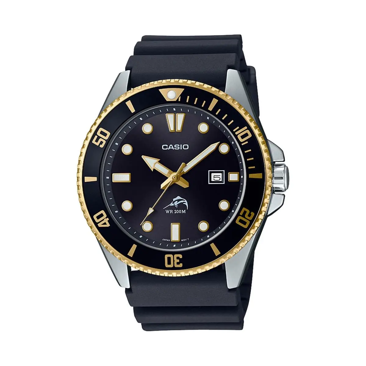 Casio Men`s Diver Inspired Resin Watch - Gold/Black
