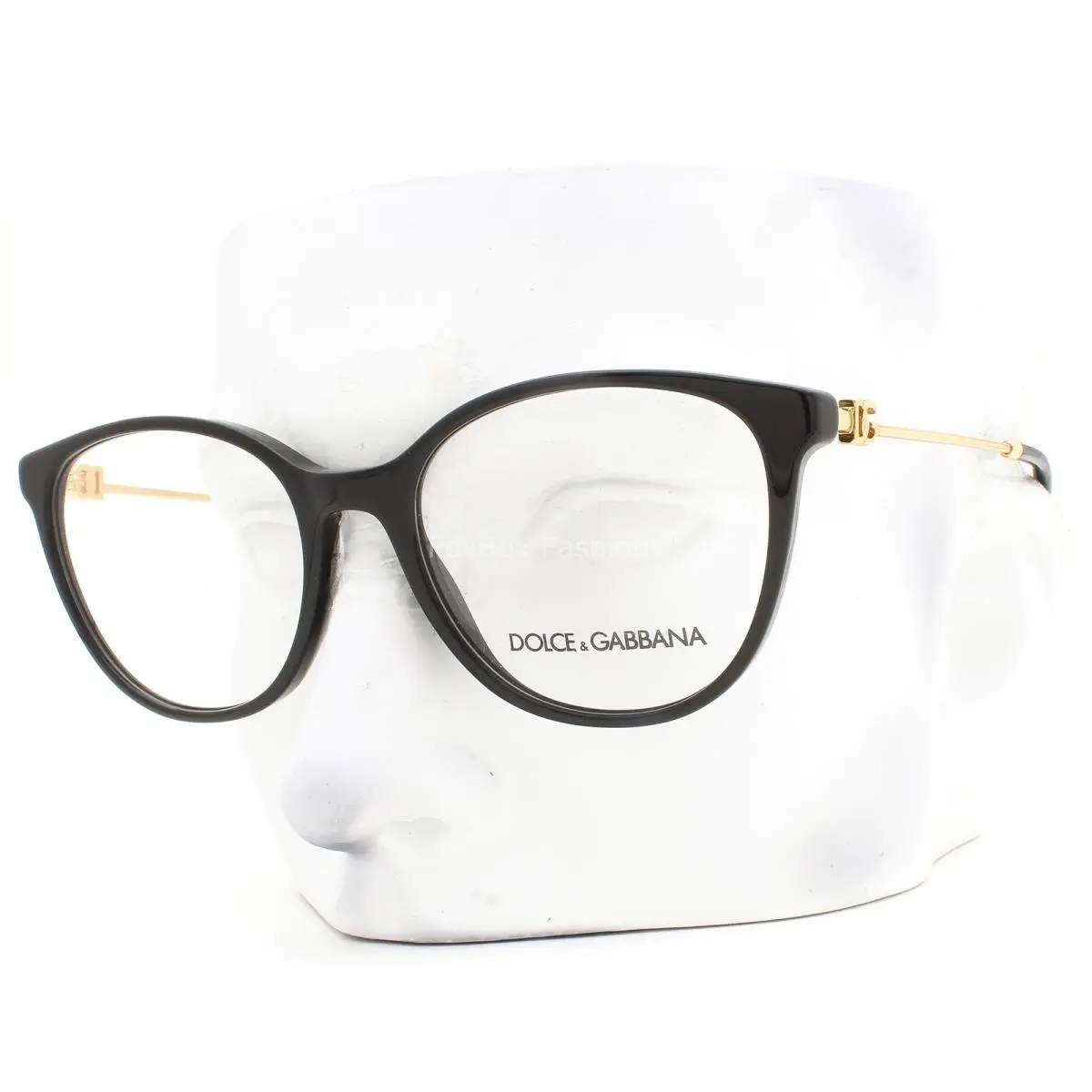 Dolce Gabbana Eyeglasses DG 3363 501 Glasses Polished Black Gold 52mm with Case