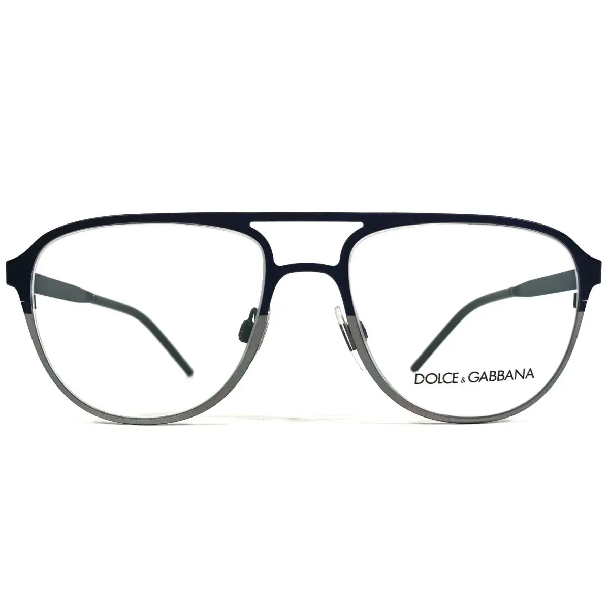 Dolce Gabbana Eyeglasses Frames DG1317 1280 Gray Blue Round 54-18-140 by Dolce & Gabbana
