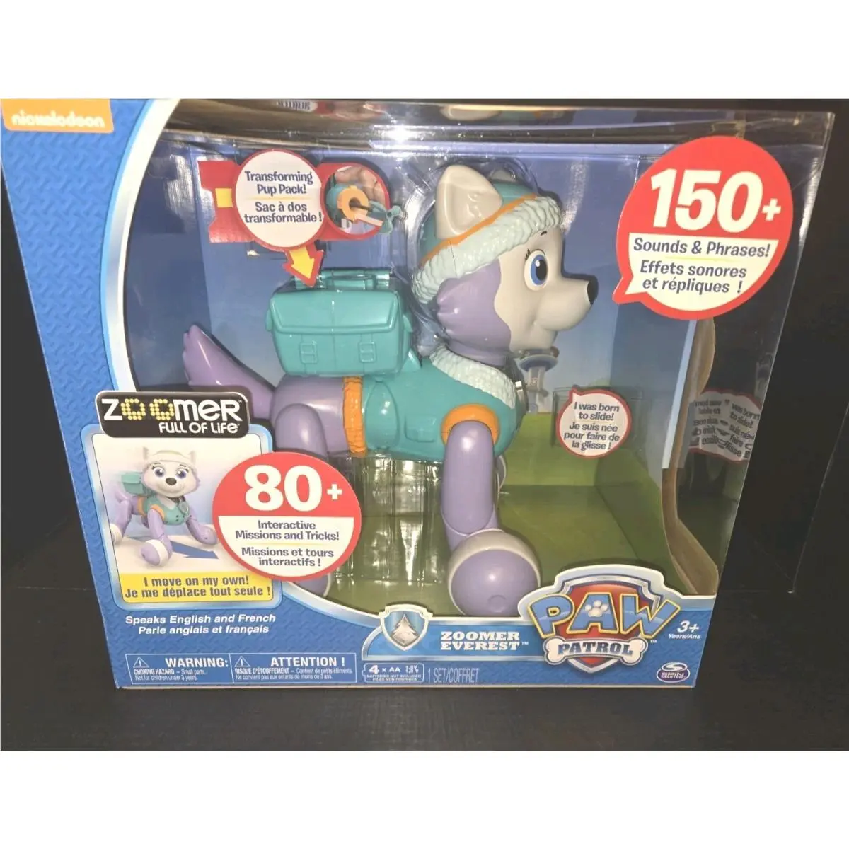 Paw Patrol Zoomer Everest Talking Sounds Interactive Robotic Toy Puppy