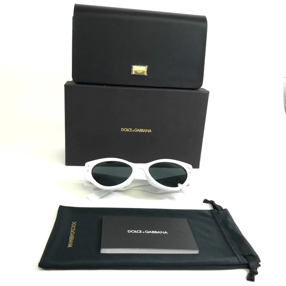 Dolce Gabbana Sunglasses DG4480-F 3312/87 White Asian Fit w/ Dark Grey Lenses