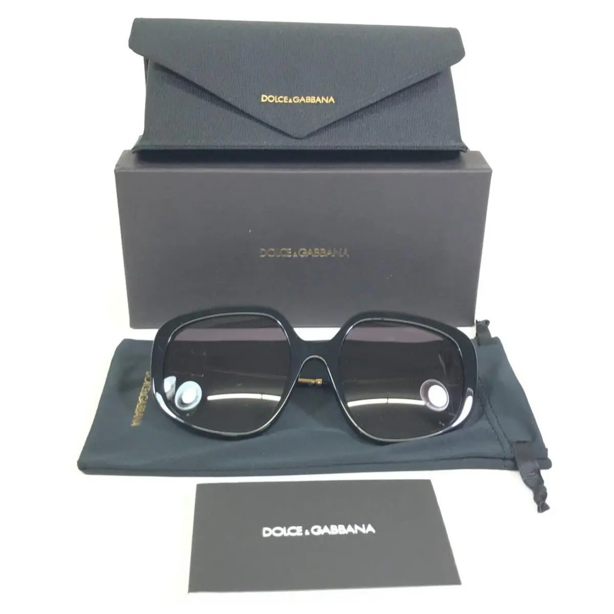 Dolce and Gabbana Sunglasses DG4421-F 501/8G Polished Black Gold Frame Asian Fit