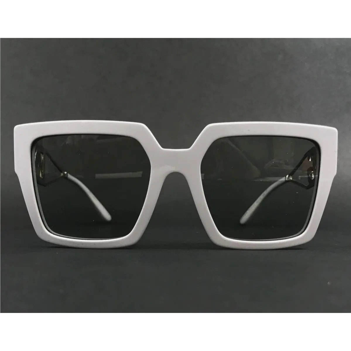 Dolce Gabbana Sunglasses DG4446-B 3418/87 Light Grey Square w/ Light Grey Lenses by Dolce & Gabbana