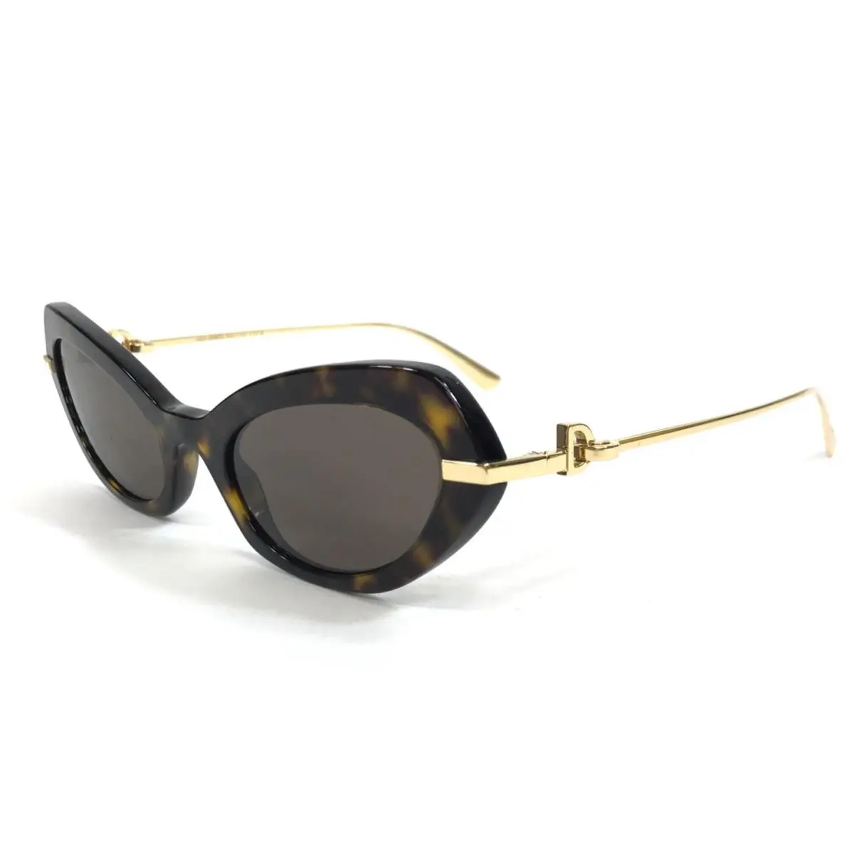 Dolce Gabbana Sunglasses DG4473 502/73 Havana Cat Eye Frames Dark Brown Lenses