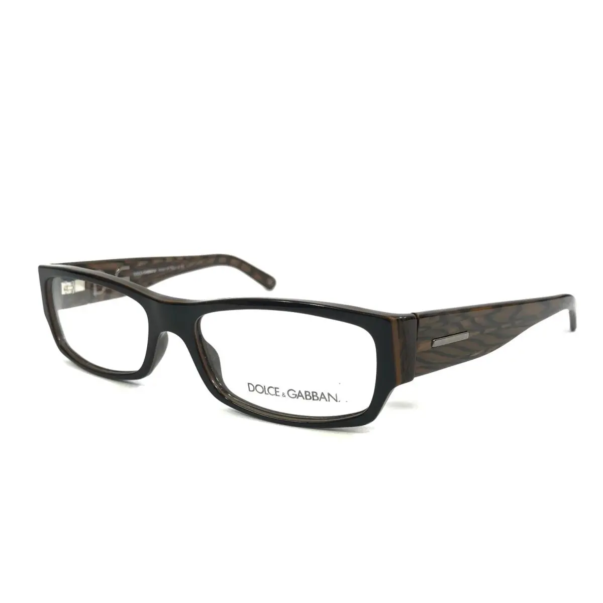 Dolce Gabbana Eyeglasses Frames DG3062 858 Black Brown Rectangle 54-16-140