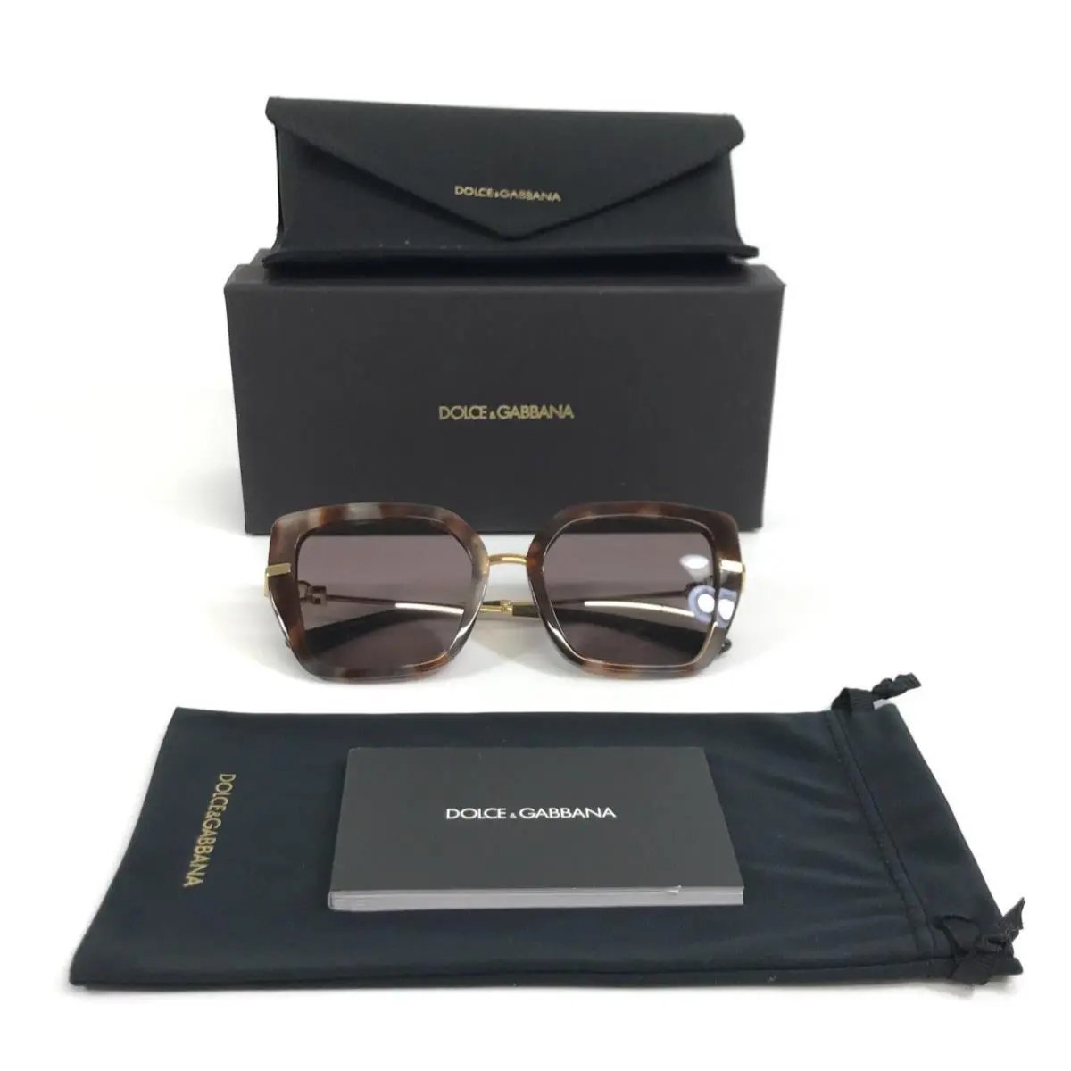 Dolce Gabbana Sunglasses DG4474-F 3445/7N Havana Grey Asian Fit Purple Lenses