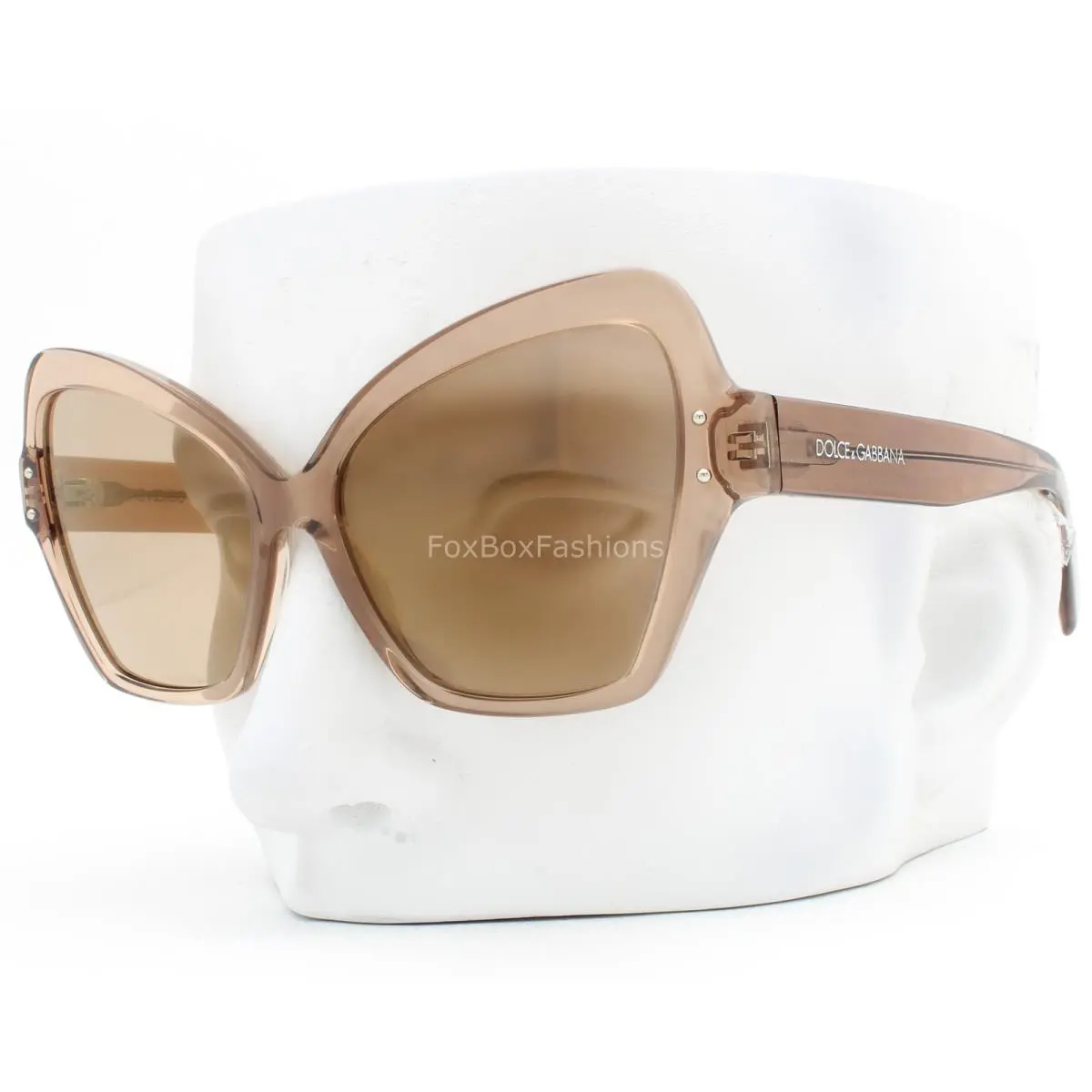 Dolce Gabbana Sunglasses Transparent Caramel Brown DG 4463 3432/5A with Case