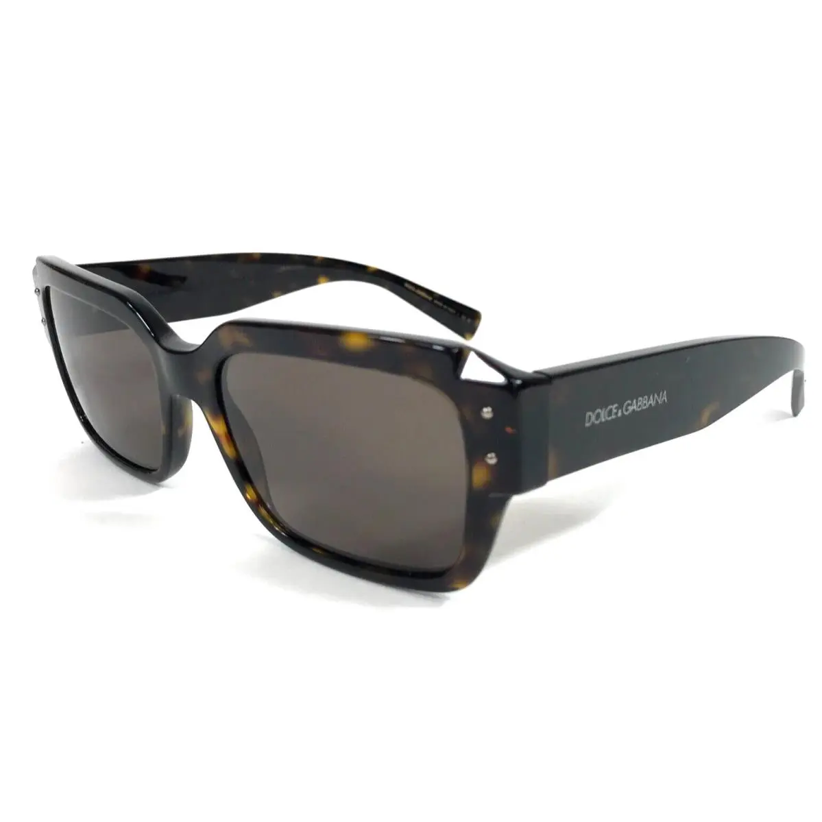 Dolce Gabbana Sunglasses DG4460 502/73 Dark Havana Rectangle with Brown Lenses by Dolce & Gabbana