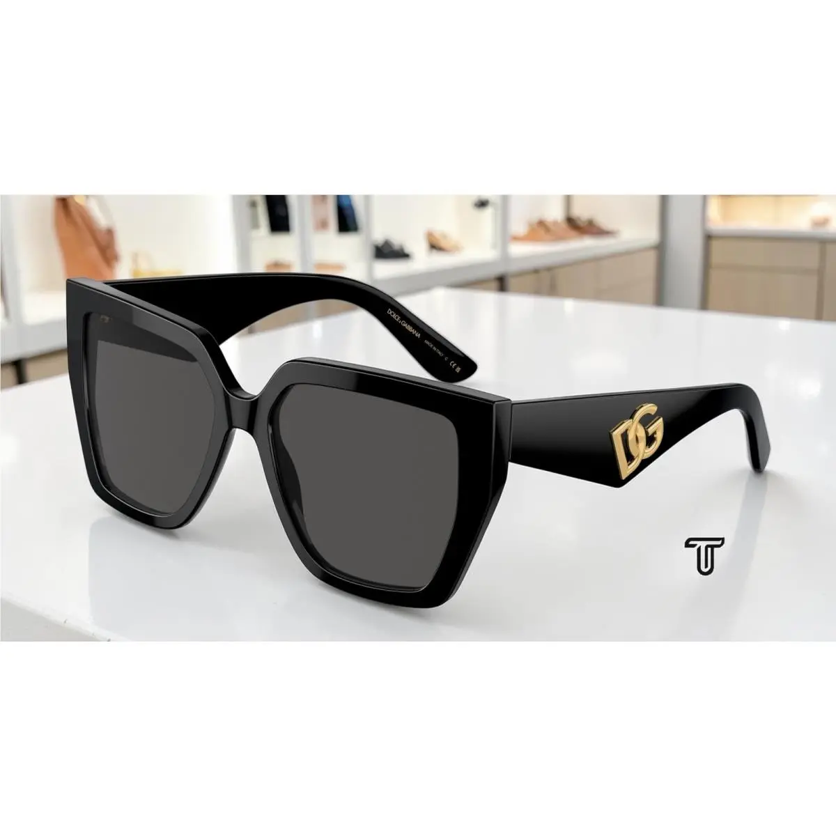 Dolce Gabbana DG4438 501 87 Black Dark Grey 55 mm Women`s Sunglasses