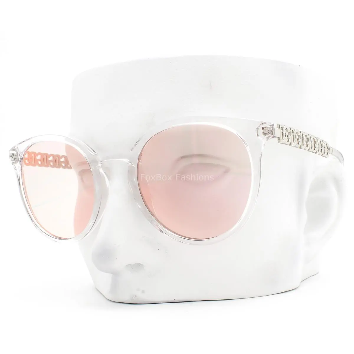 Dolce Gabbana Sunglasses Polished Clear Light Pink Mirror DG6189U 3133/6Q W/case by Dolce & Gabbana