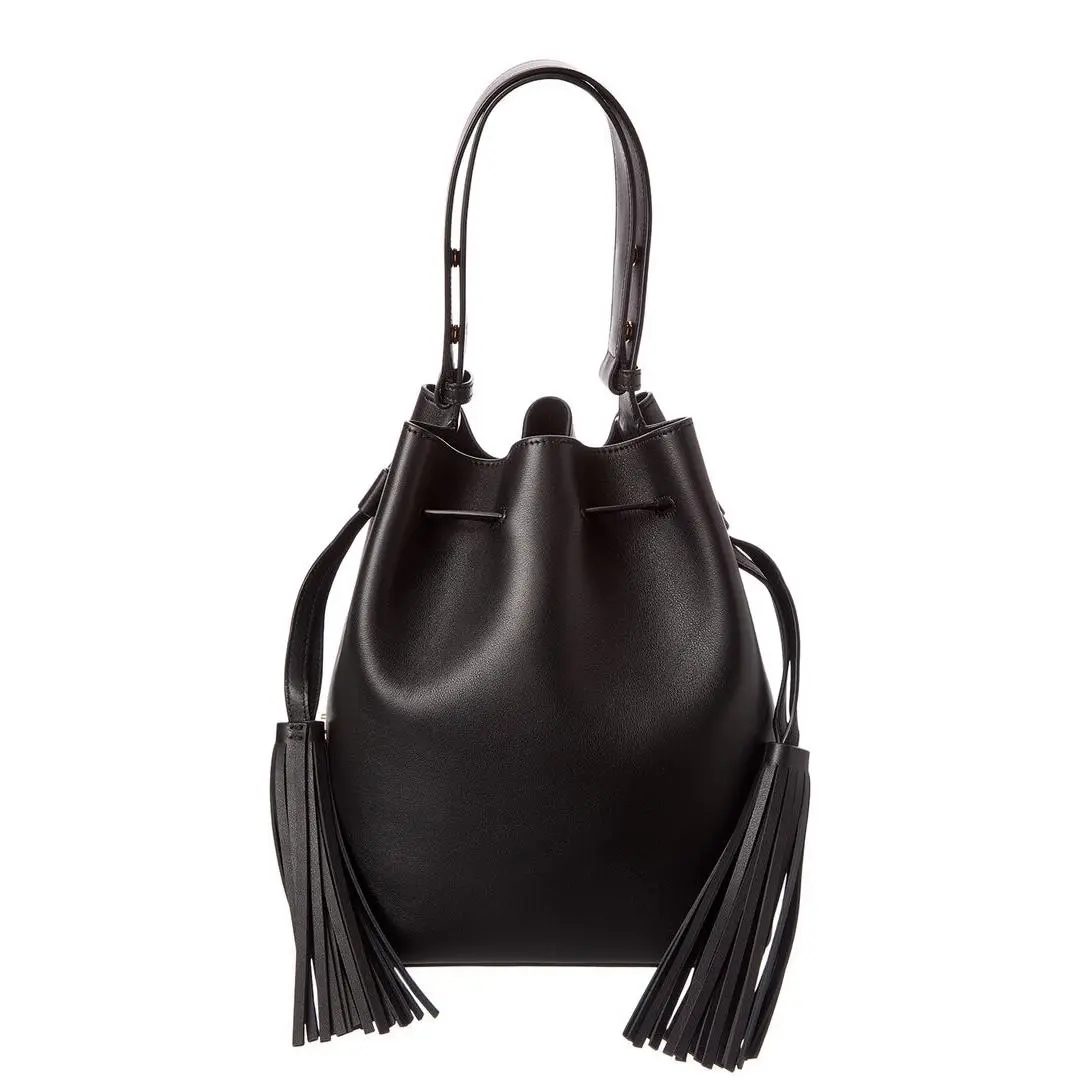 Valentino Vlogo Leather Bucket Bag Women`s Black