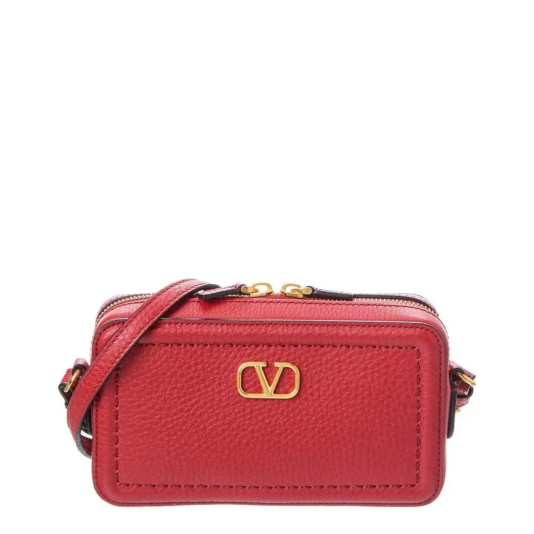 Vlogo Alltime Mini Leather Camera Bag Women`s Red by Valentino