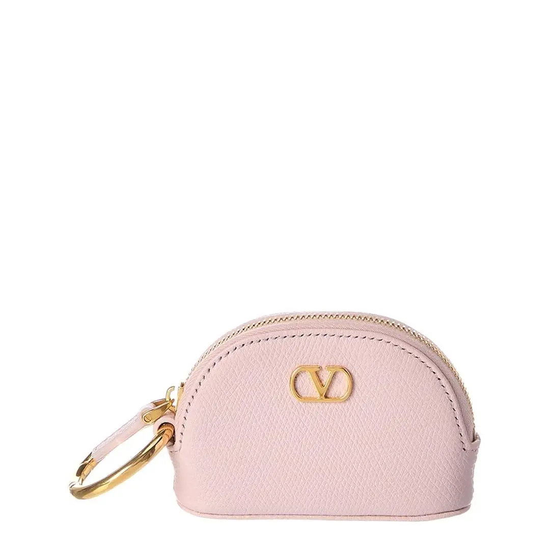 Vlogo Signature Leather Pouch Women`s Pink by Valentino