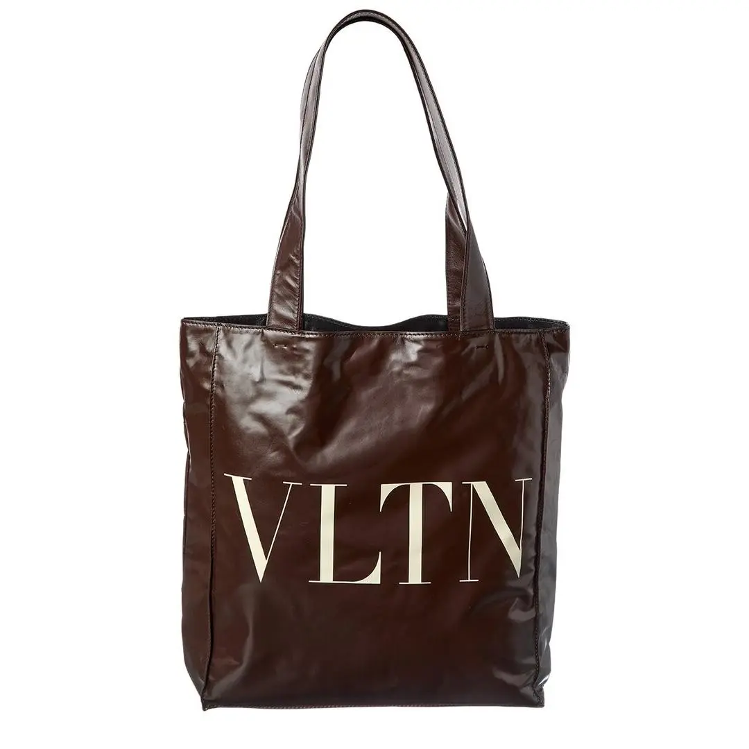 Valentino Leather Tote Men`s Brown Uni
