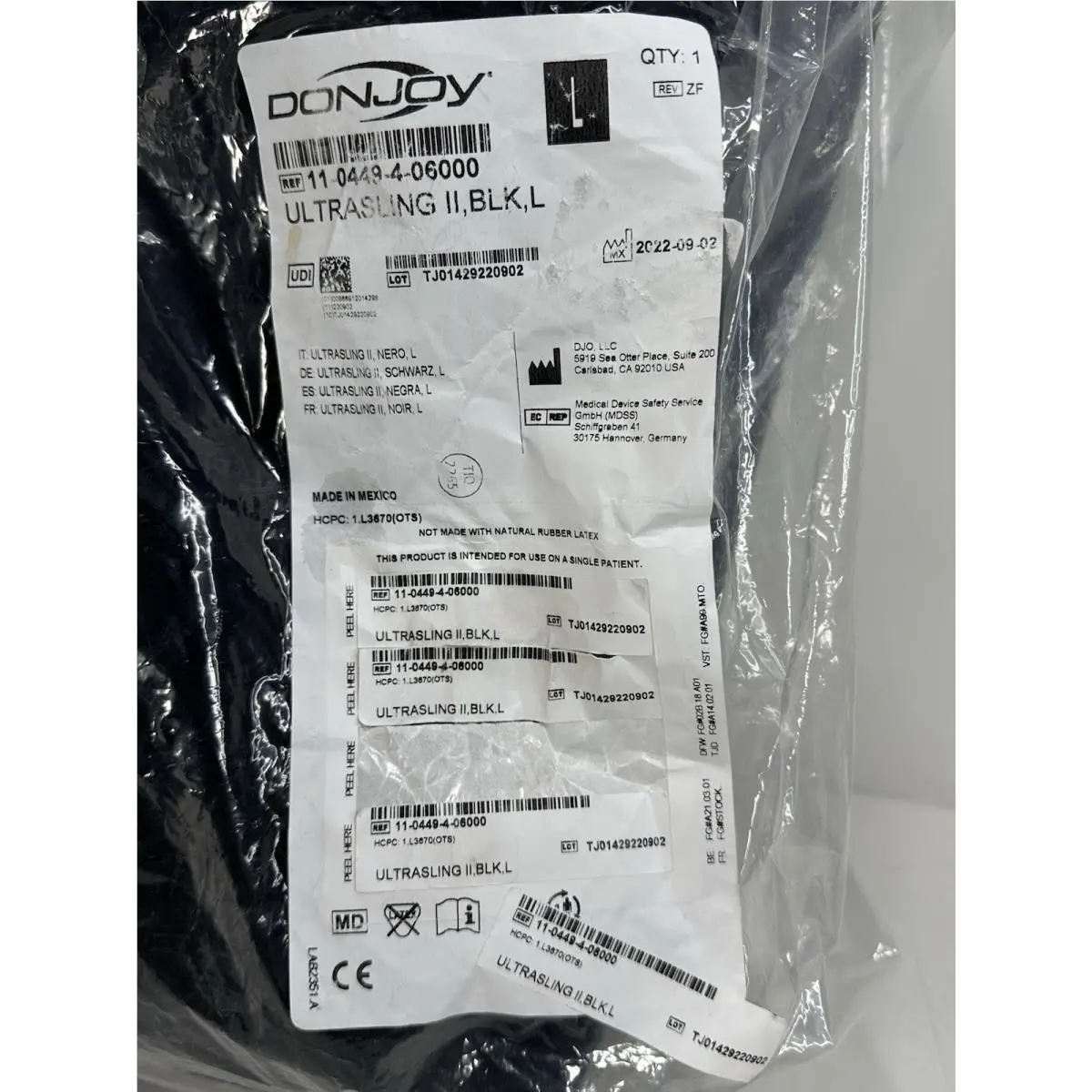 DonJoy  - DonJoy 11-0449-4-06000 Ultra Sling II - 11-0449-4-06000 - Black 0