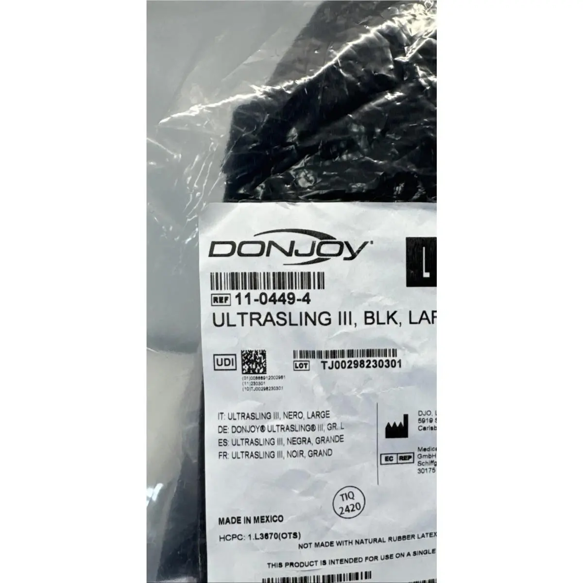DonJoy  - Ultrasling III - Ultrasling III - Black 1