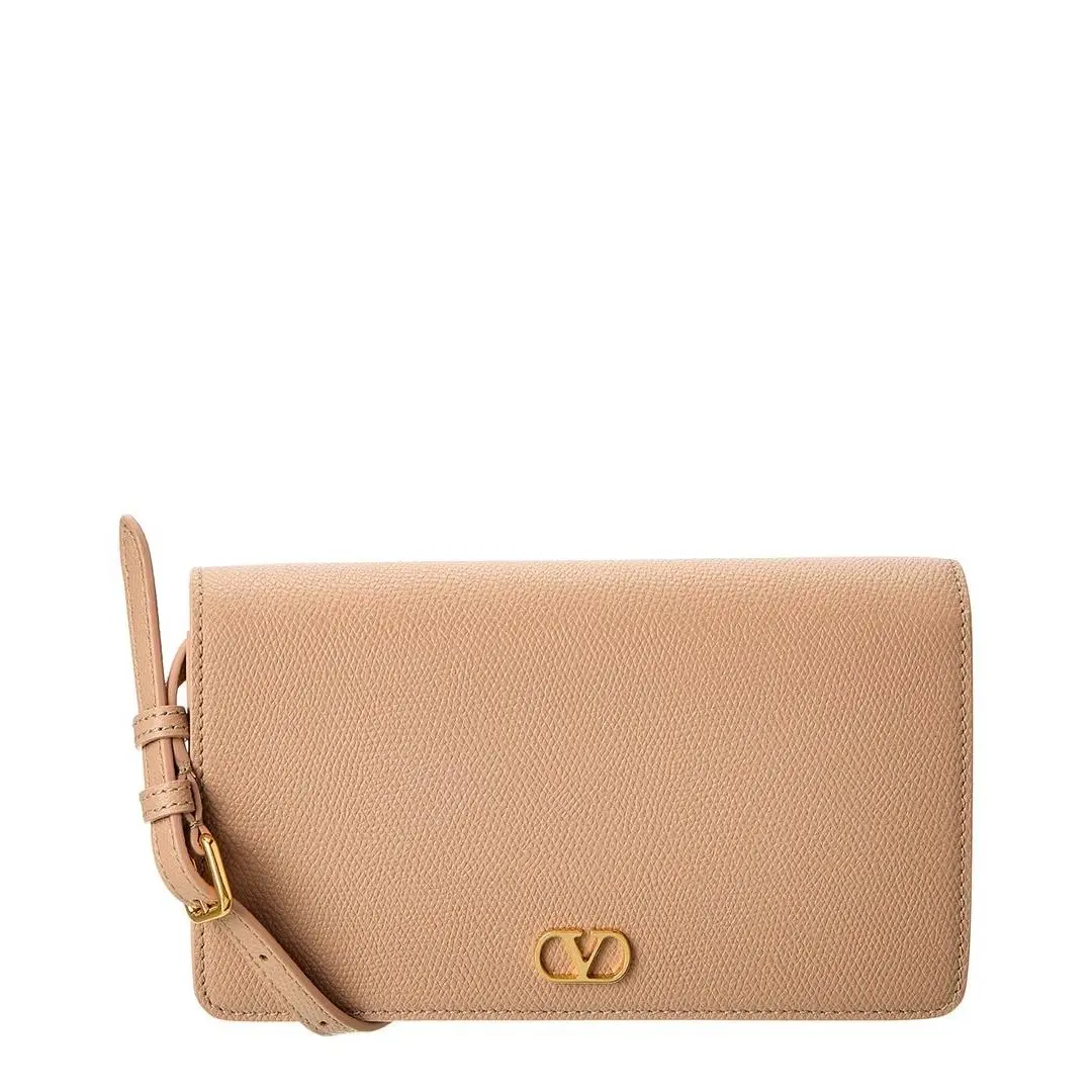 Valentino Vlogo Signature Mini Leather Shoulder Bag Women`s Brown Ns
