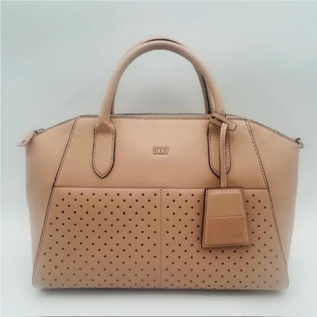 Dkny Peach Peyton Satchel Zip Top Closure W/o Shoulder Strap by DKNY