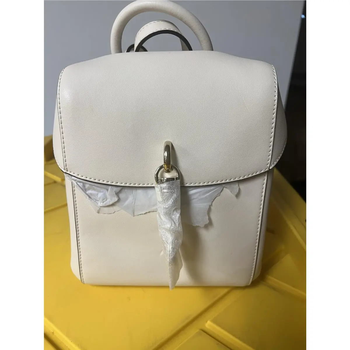 Dkny Ink Small Leather Backpack Ivy/ Gold with Dust Bag by DKNY