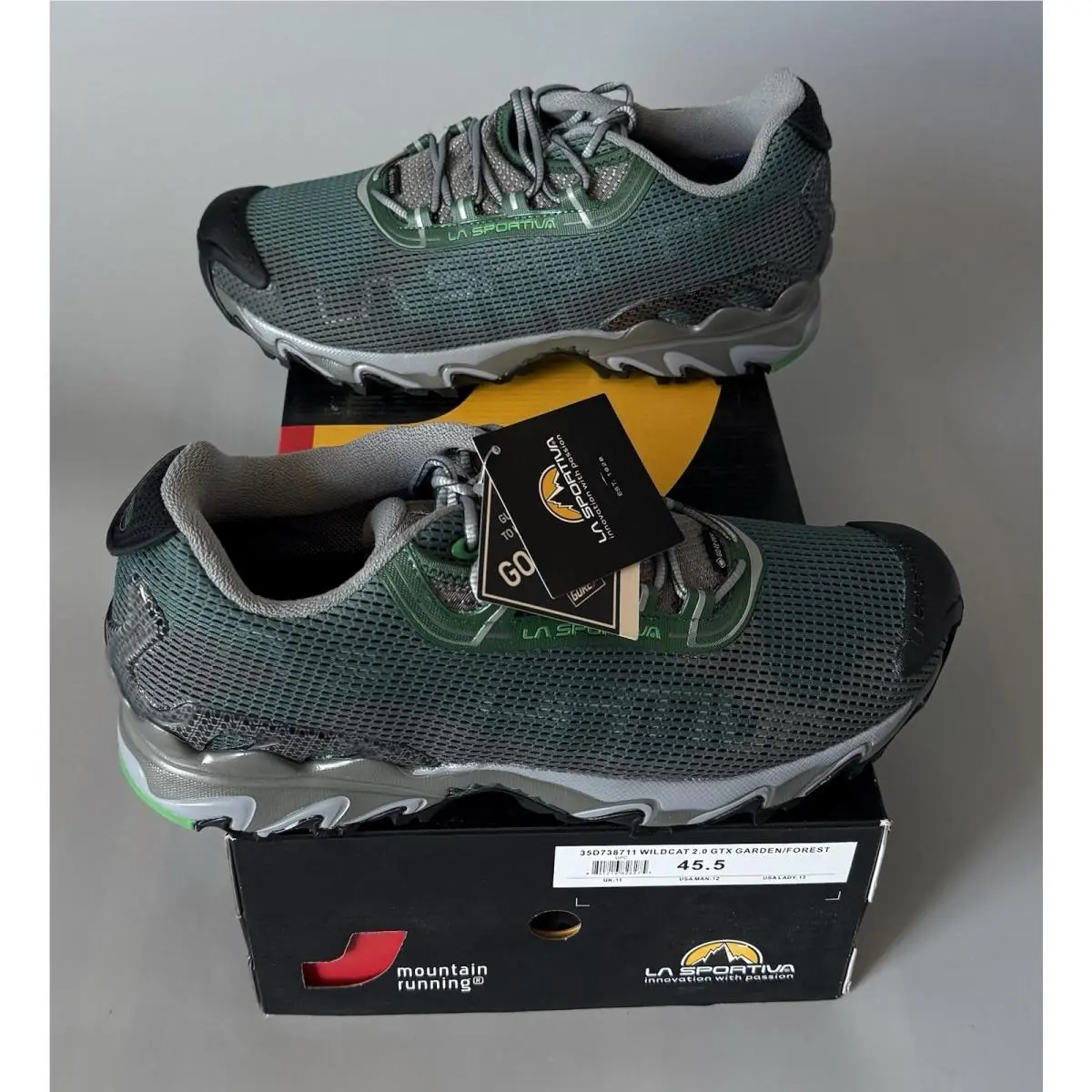 La Sportiva Wildcat 2.0 Gtx Trail Shoes — w/ Box — Men 12 — Garden/forest