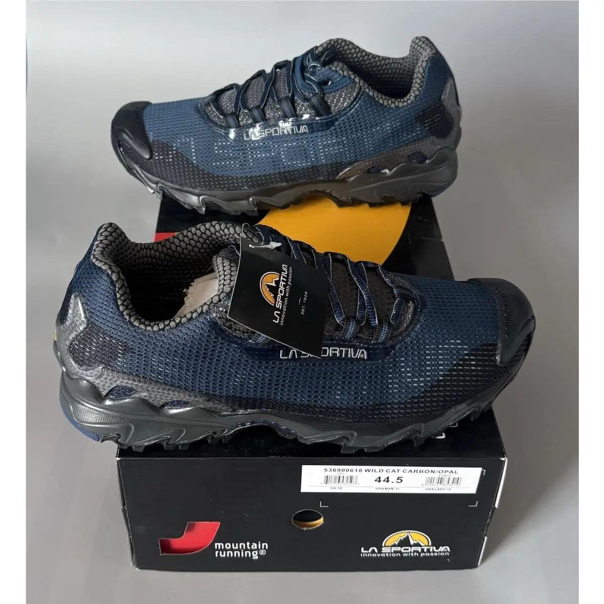 La Sportiva Wildcat Trail Running Shoes — w/ Box — Men’s 11 — Carbon/opal