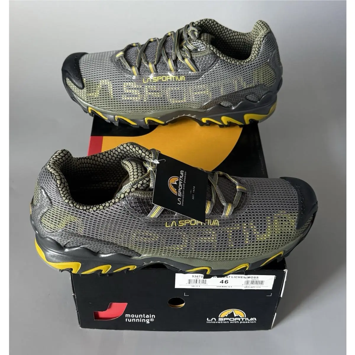 La Sportiva Wildcat Trail Running Shoes — w/ Box — Men 12.5 — Lichen/moss