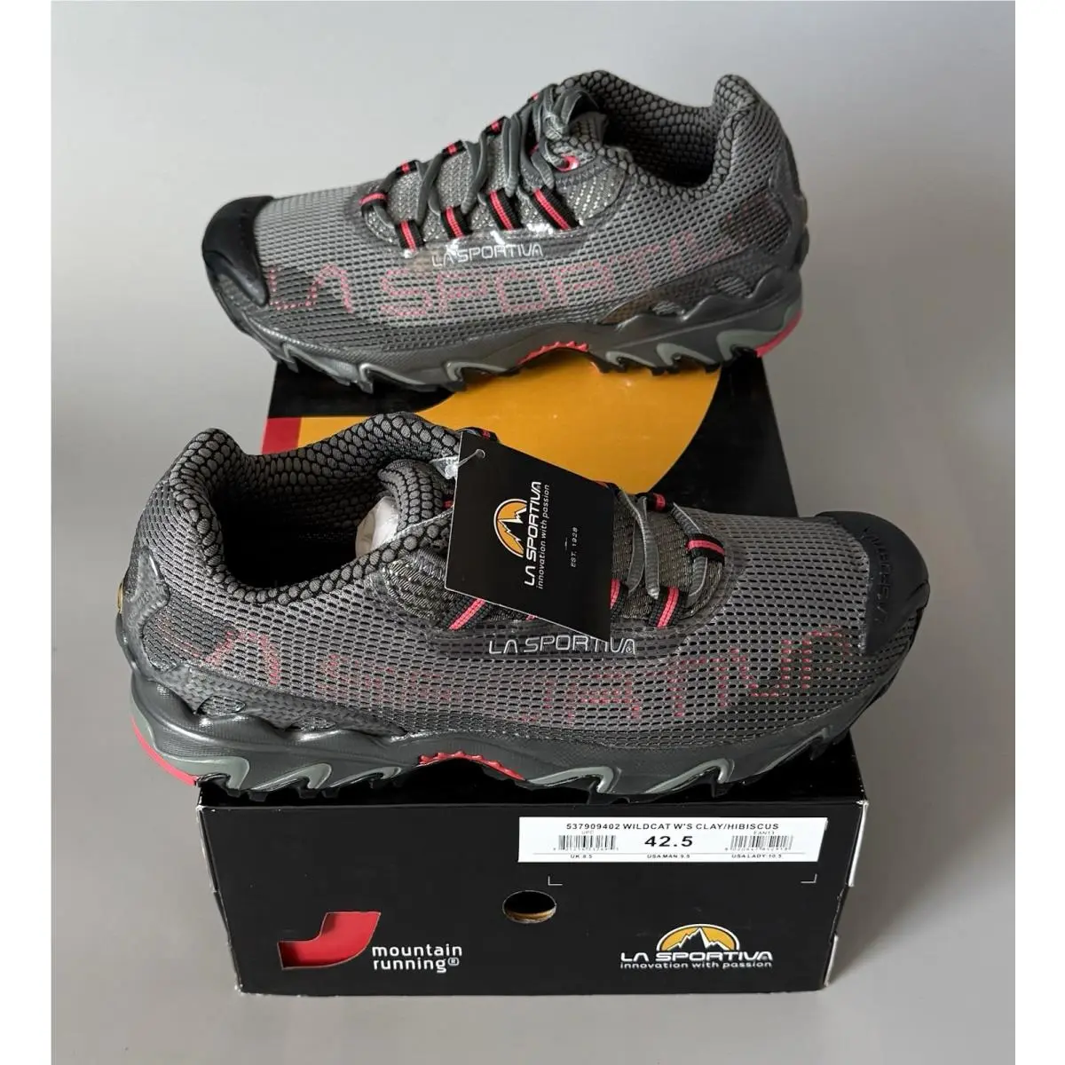 La Sportiva Wildcat Trail Shoes — w/ Box — Women 10.5 — Clay Hibiscus