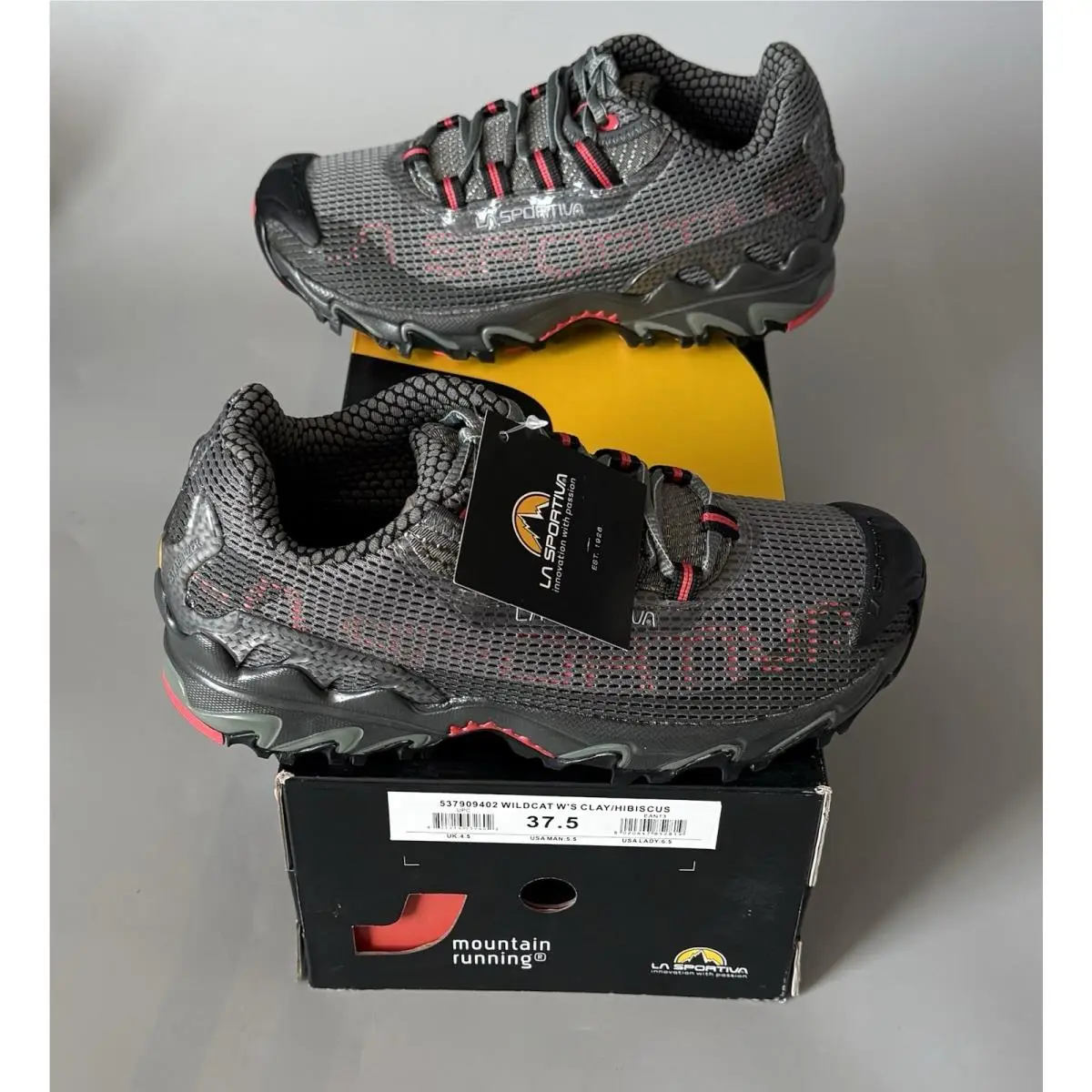 La Sportiva Wildcat Trail Running Shoes — w/ Box — Women 6.5 — Clay Hibiscus