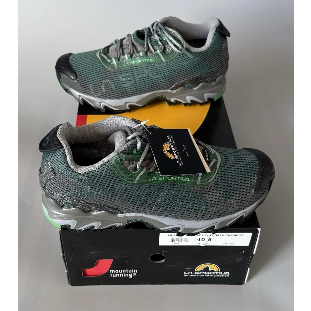 La Sportiva Wildcat 2.0 Gtx Trail Shoes — w/ Box — Men 8 Women 9 — Green