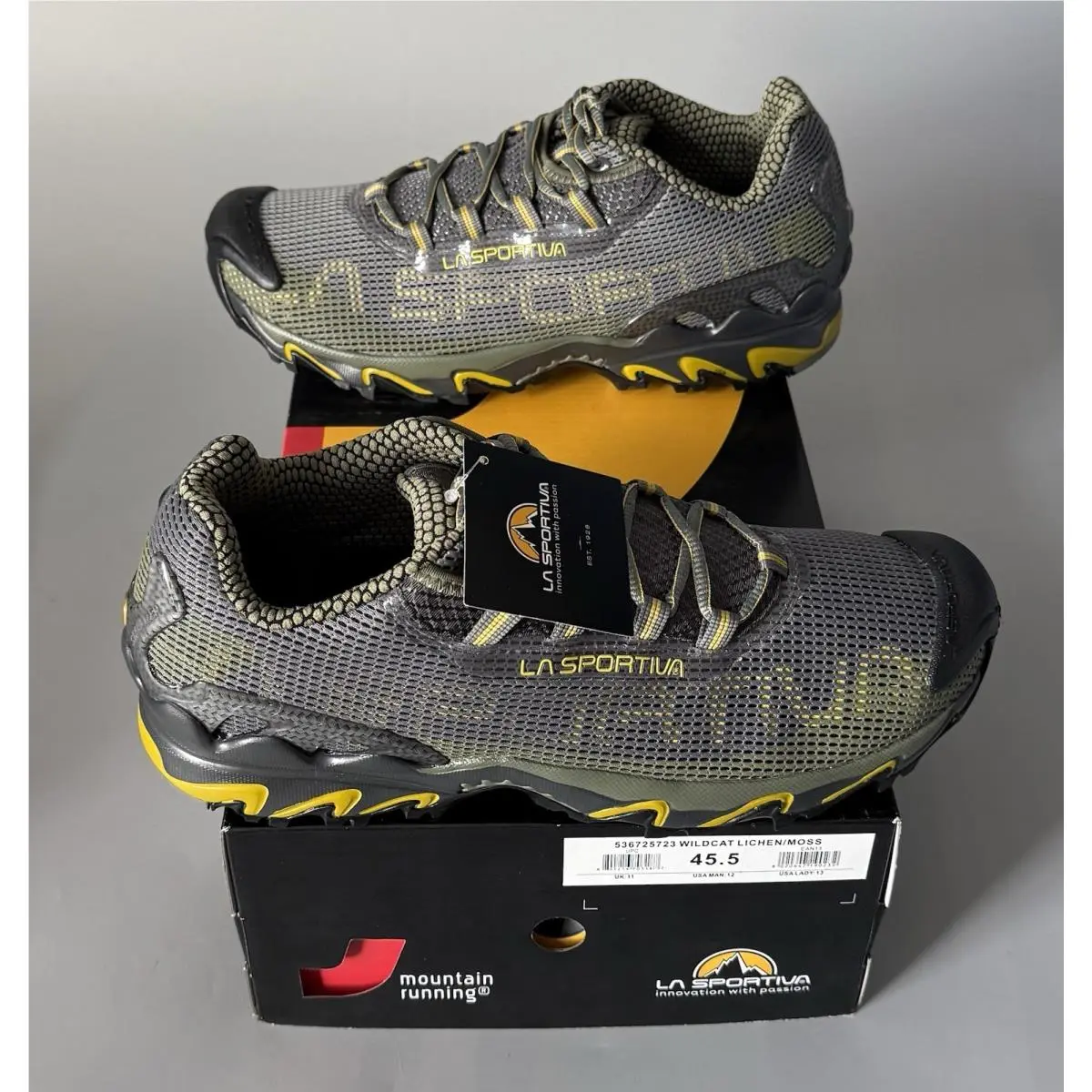 La Sportiva Wildcat Trail Running Shoes — w/ Box — Men’s 12 — Lichen/moss