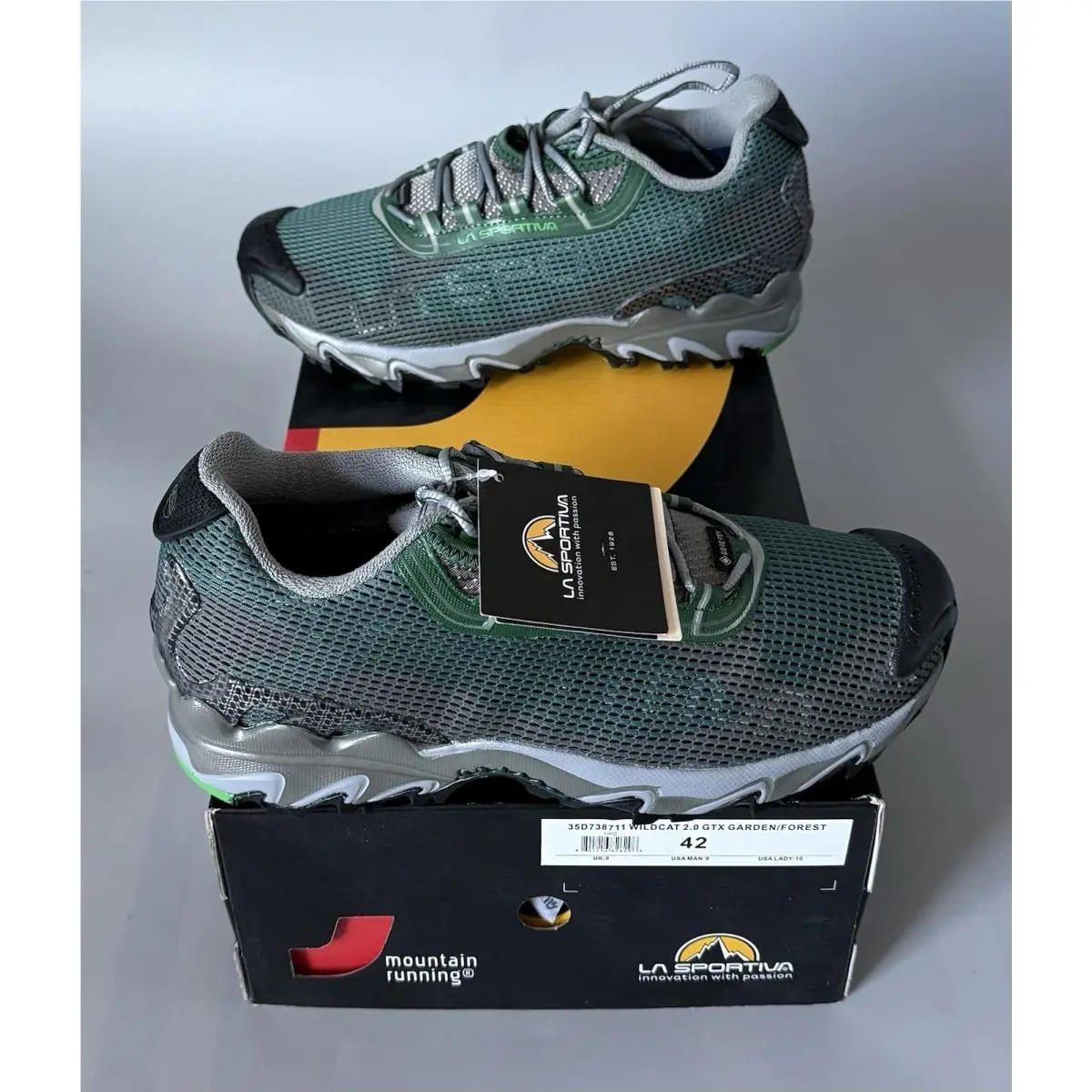La Sportiva Wildcat 2.0 Gtx Trail Shoes — w/ Box — Men 9 Women 10 — Green