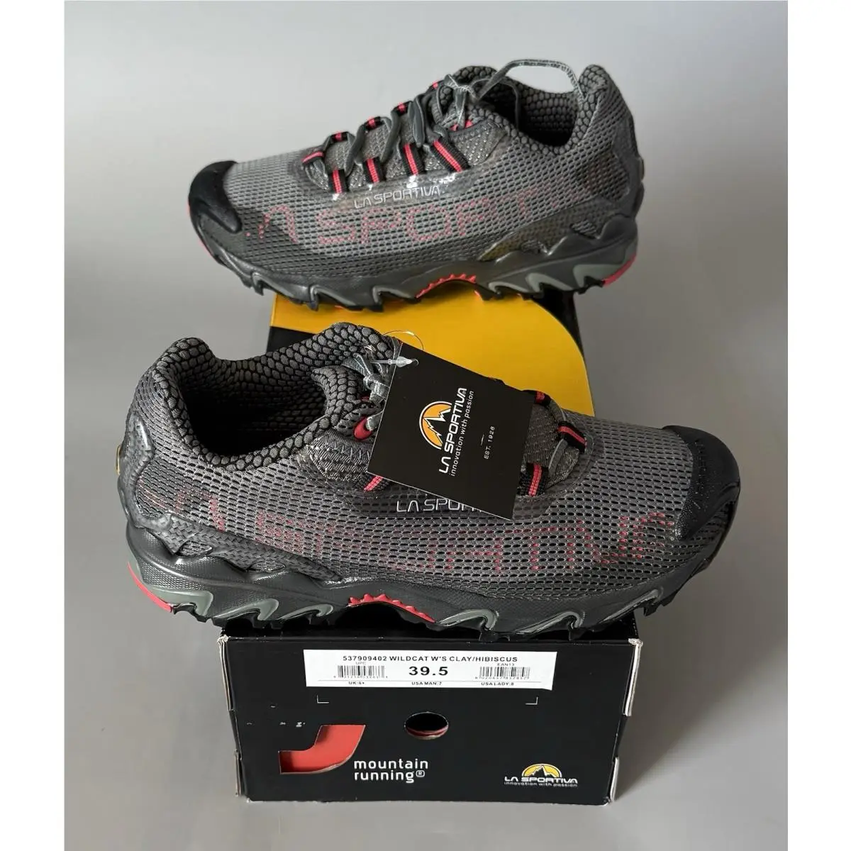 La Sportiva Wildcat Trail Running Shoes — w/ Box — Women’s 8 — Clay Hibiscus