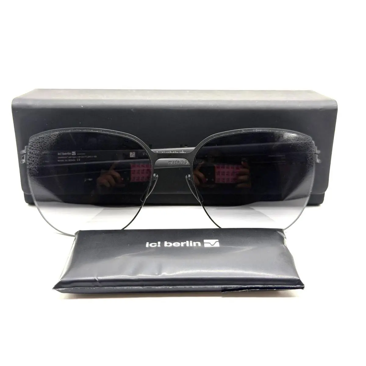 IC Berlin Natalie Z Black/blackclear Nylon Unisex Sunglasses 58MM 20 145 by ic! berlin
