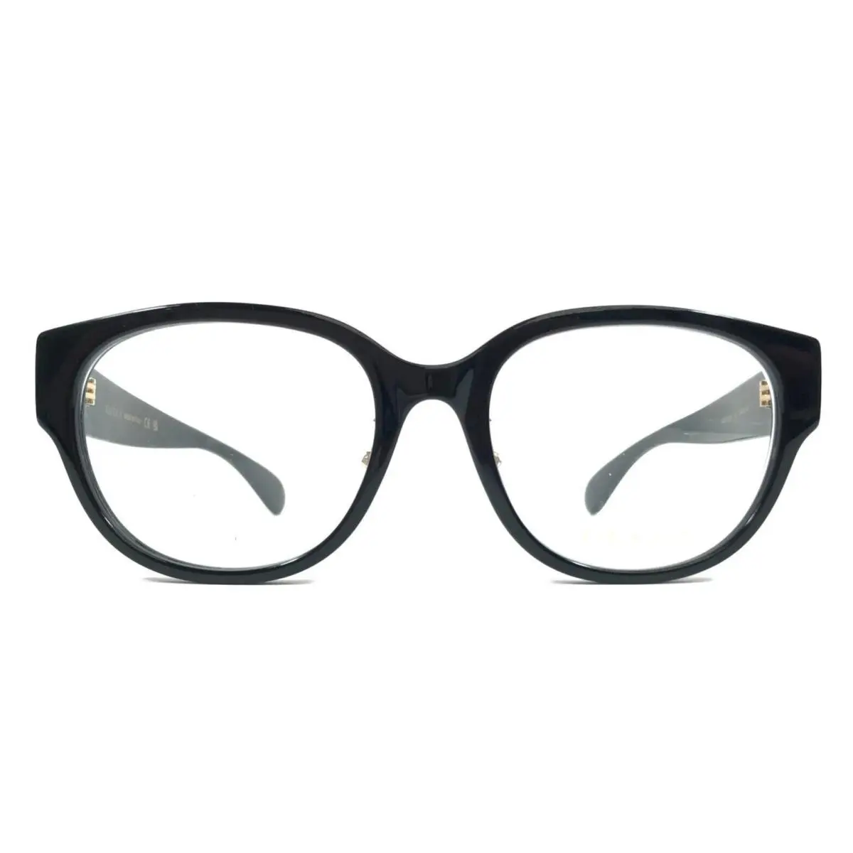 Eyeglasses Frames GG1411OK 001 Polished Black Round Full Rim 53-19-140 by Gucci