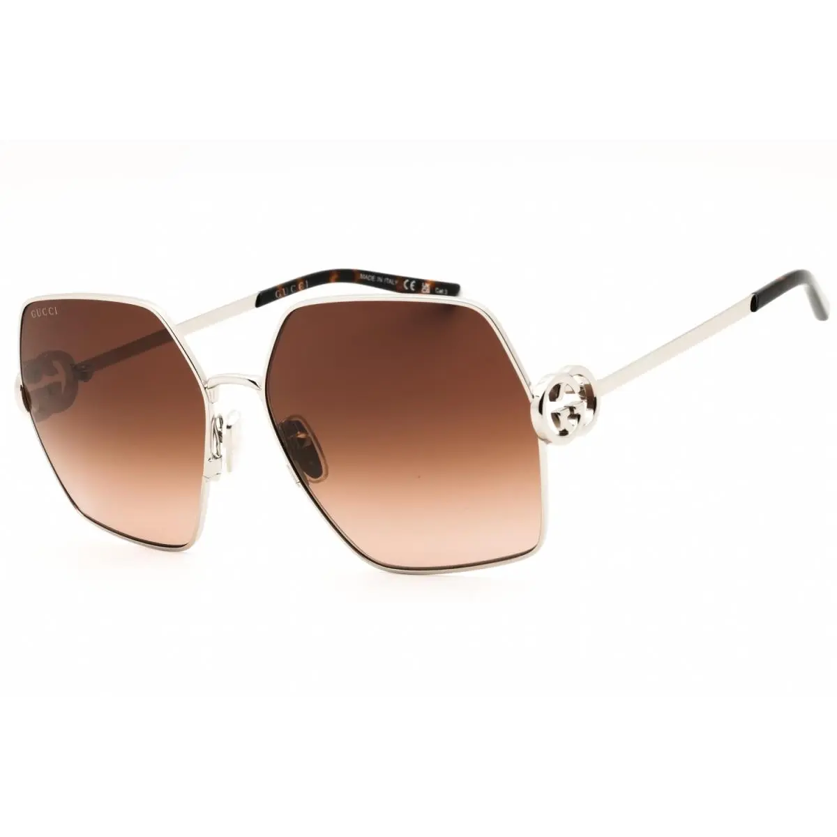 GG2163-003-61 Sunglasses Frame Size 61mm 135mm 16mm Silver Women by Gucci
