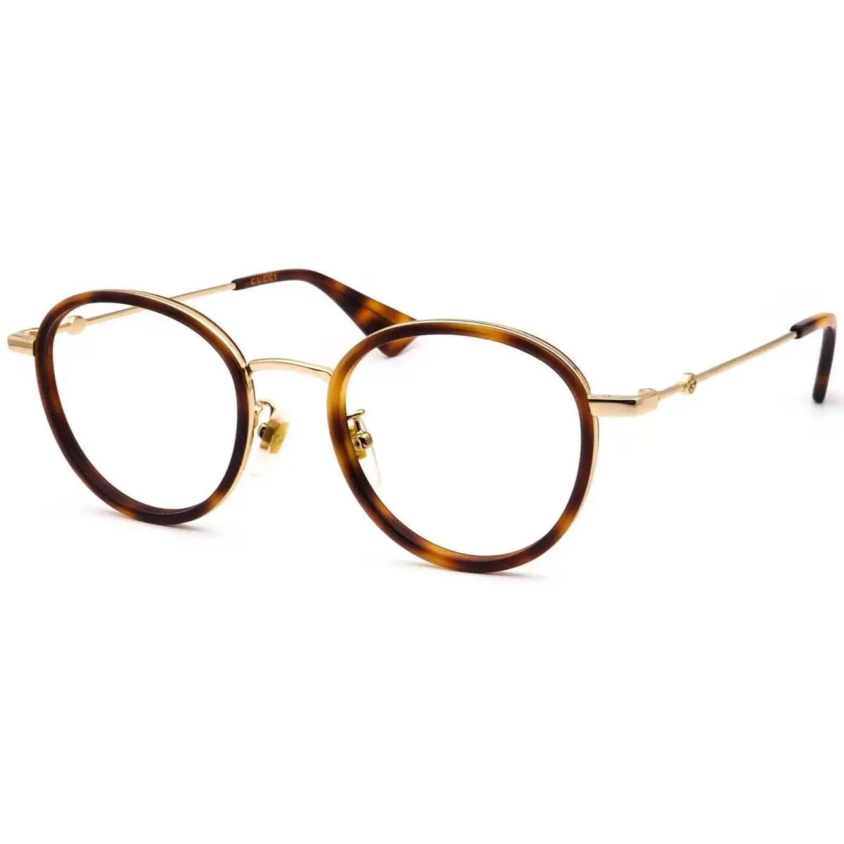 Eyeglasses GG0608OK 004 Polished Havana/gold Round Frame 49-21-145 by Gucci