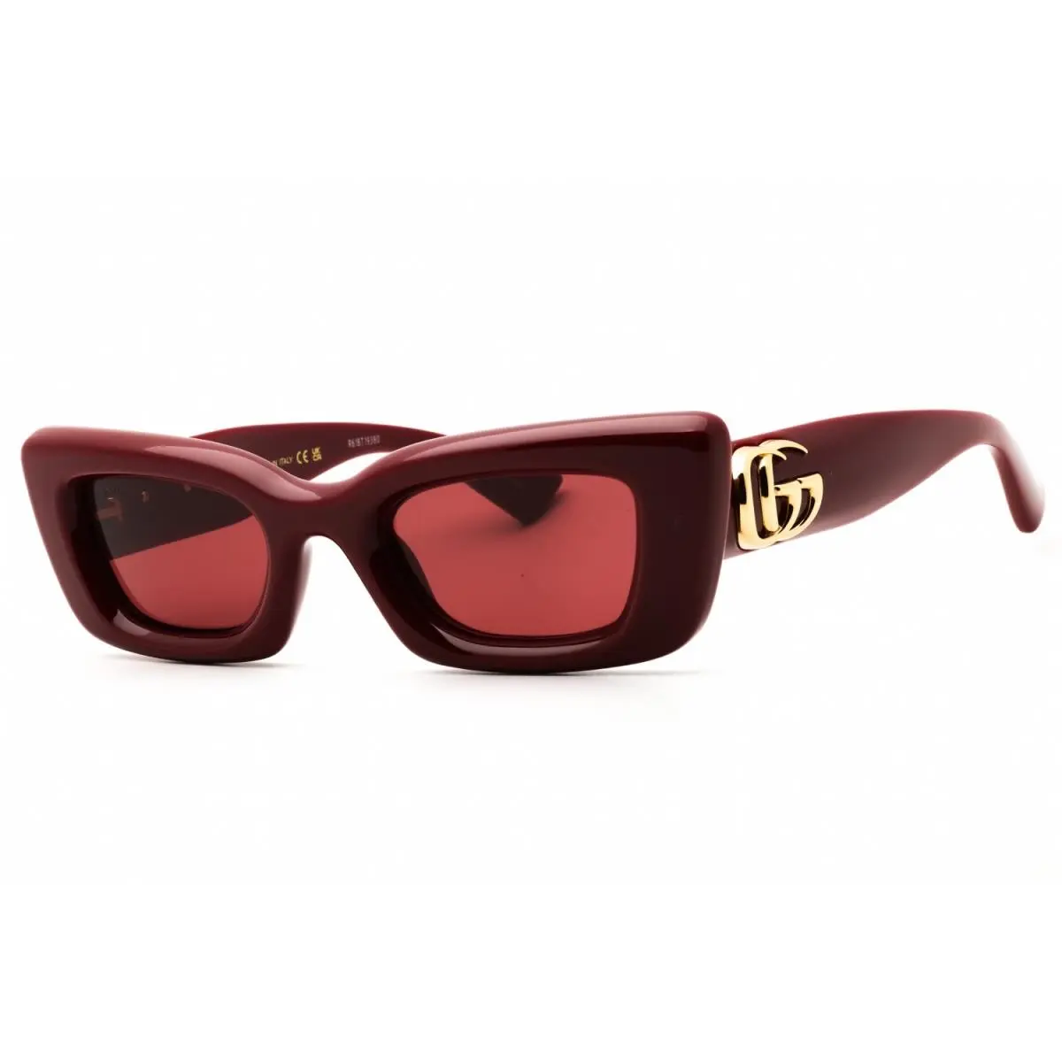 GG1827-003-49 Sunglasses Frame Size 49mm 145mm 22mm Burgundy Women by Gucci