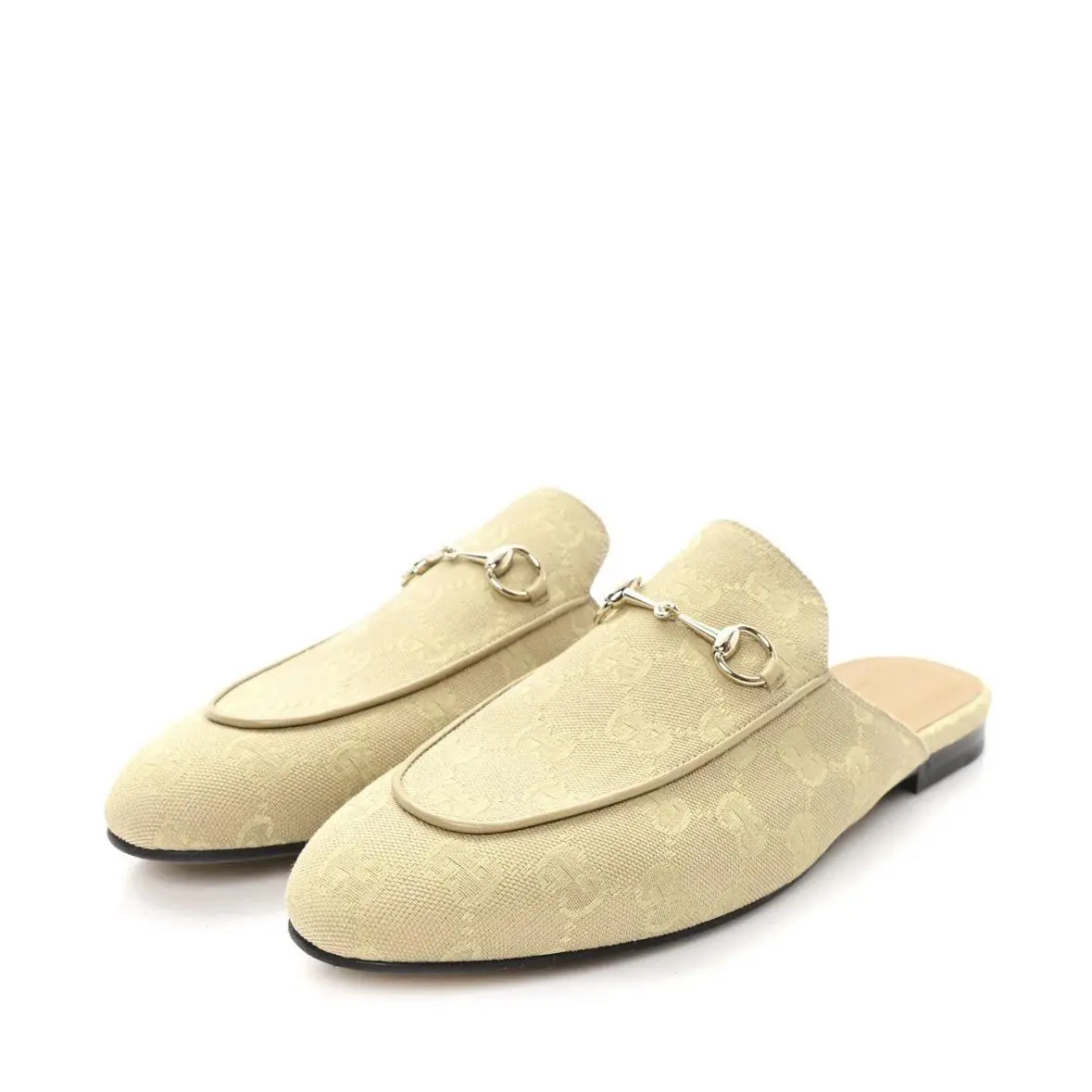 GG Monogram Canvas Womens Princetown Slippers Egypt Salt US10/EU40 by Gucci